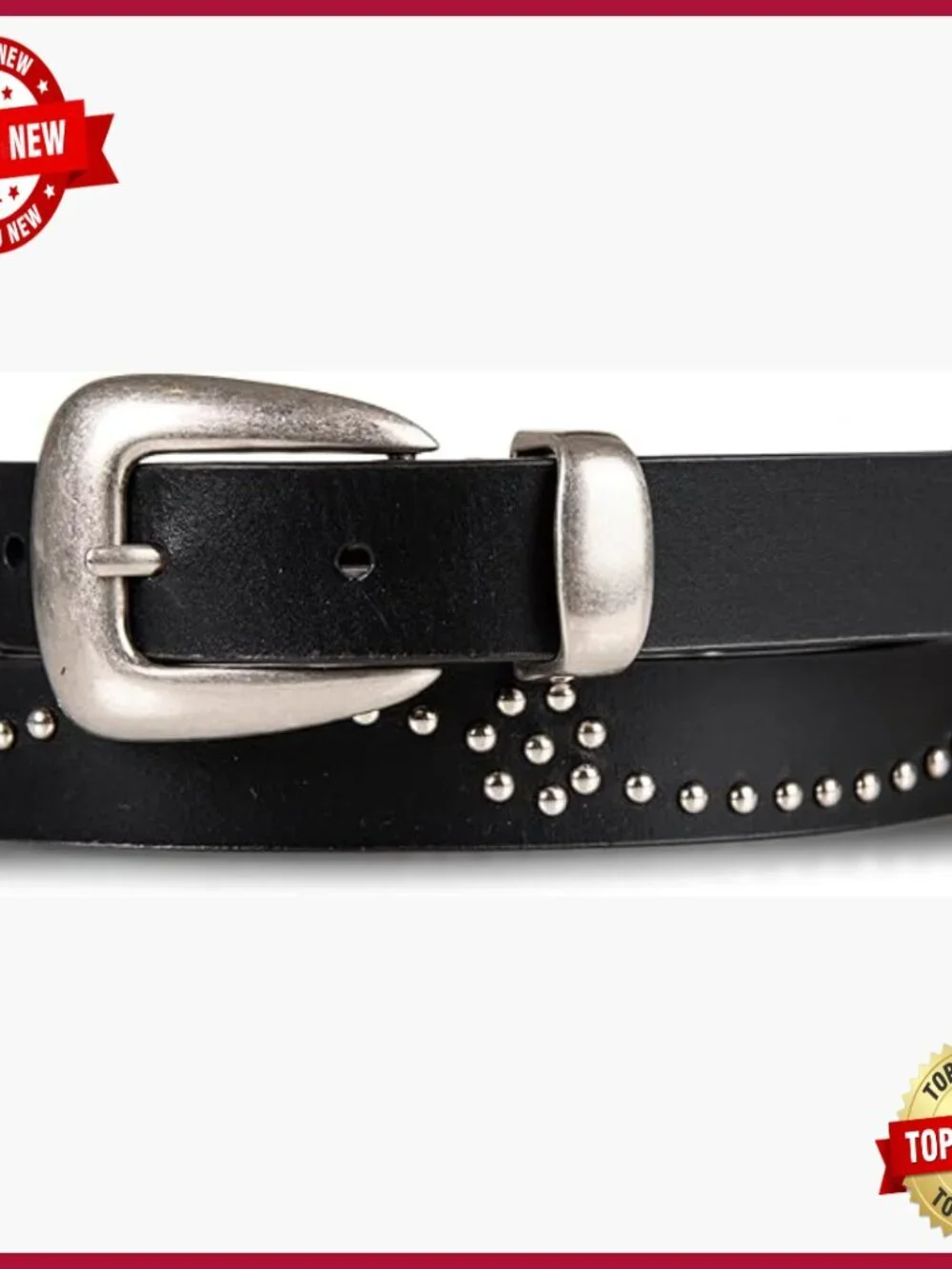 Studded Leather Western Belt - 1